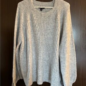 Simply Vera Vera Wang Light Gray Women's Sweater